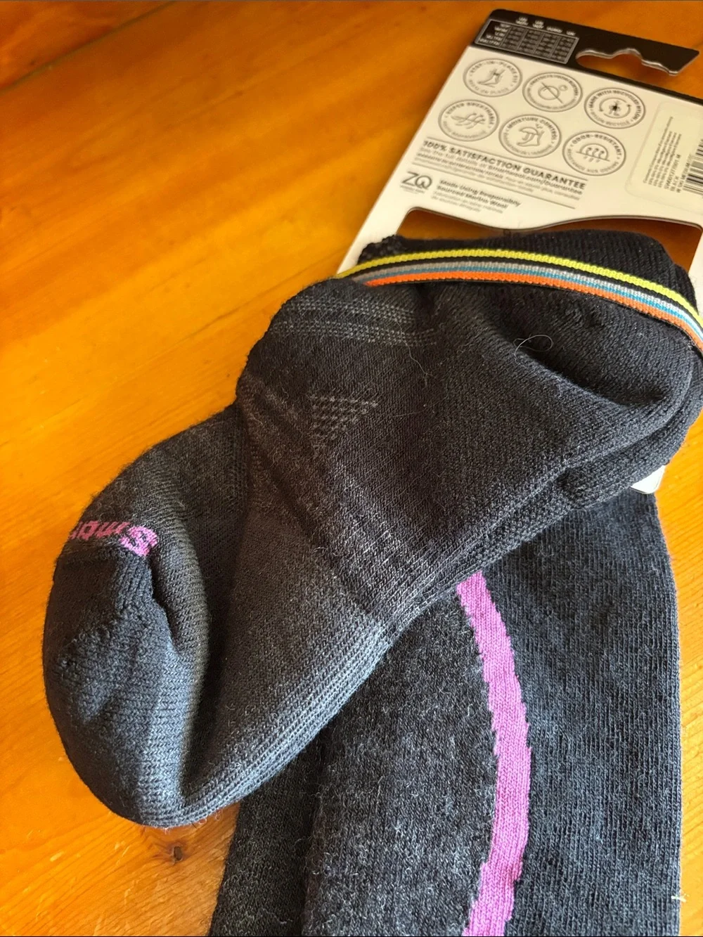 Smartwool WoMen’s Ski Socks - Black with Pink Accent